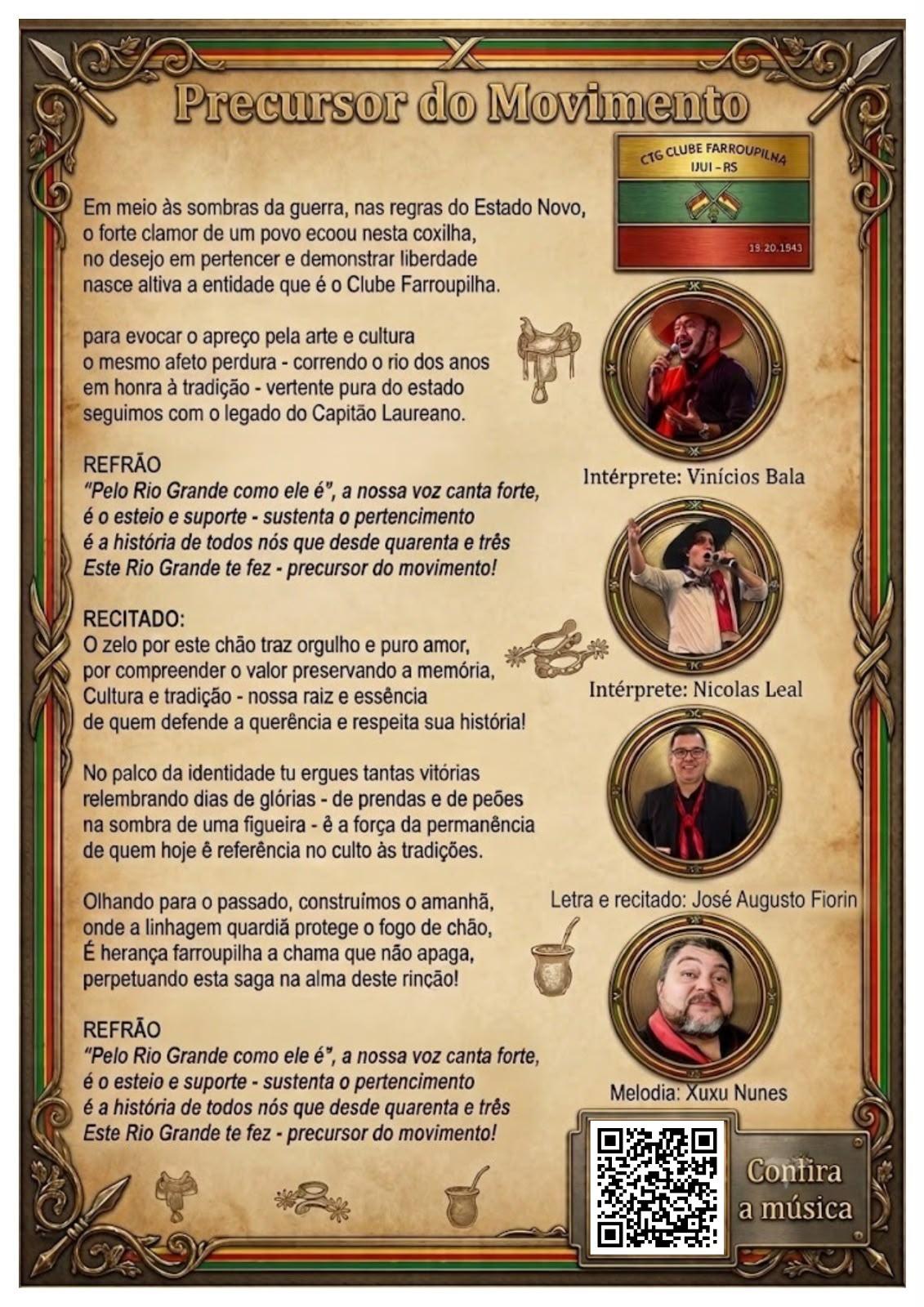 Homenagem ao CTG Clube Farroupilha